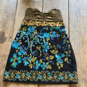 Free People Velvet with metallic mini dress